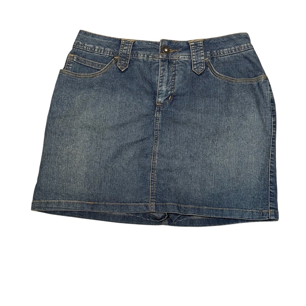 St Johns Bay Denim Skort Size 4 Blue Jean Skirt Shorts Casual